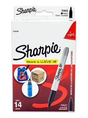 Marcador  permanente Sharpie fino negro