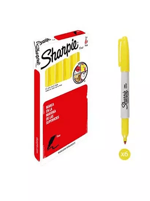 Marcador permanente Sharpie fino amarill
