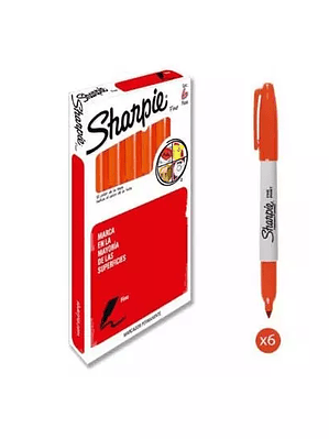 Marcador permanente Sharpie fino naranja