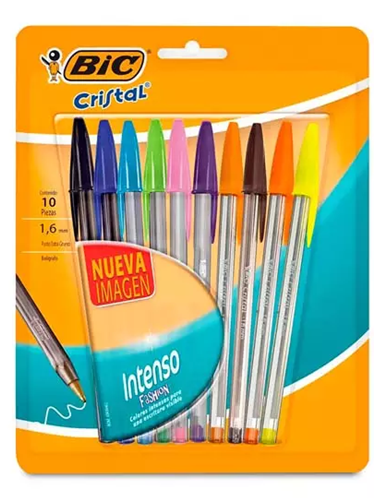 Bolígrafo BIC Cristal surtido punto extr 1