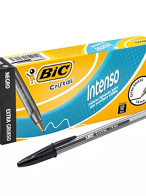 Bolígrafo BIC Cristal negro punto extra