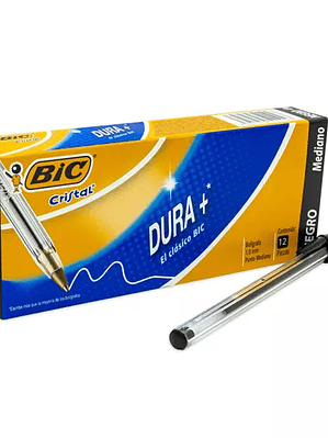Bolígrafo BIC negro punto mediano 1.0 mm