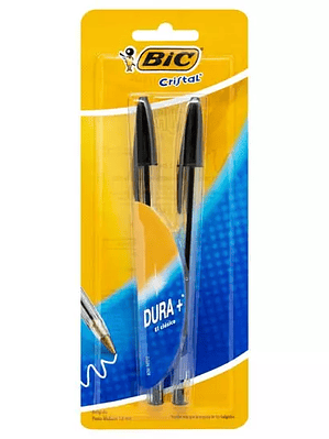 Bolígrafo BIC negro punto mediano 1.0 mm
