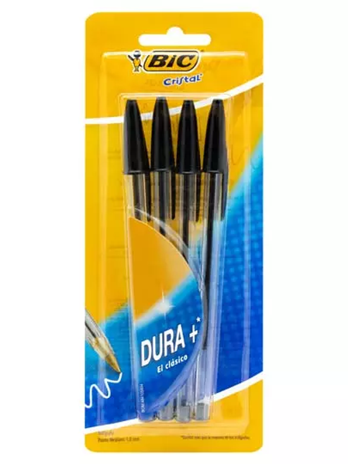 Bolígrafo BIC negro punto mediano 1.0 mm 1