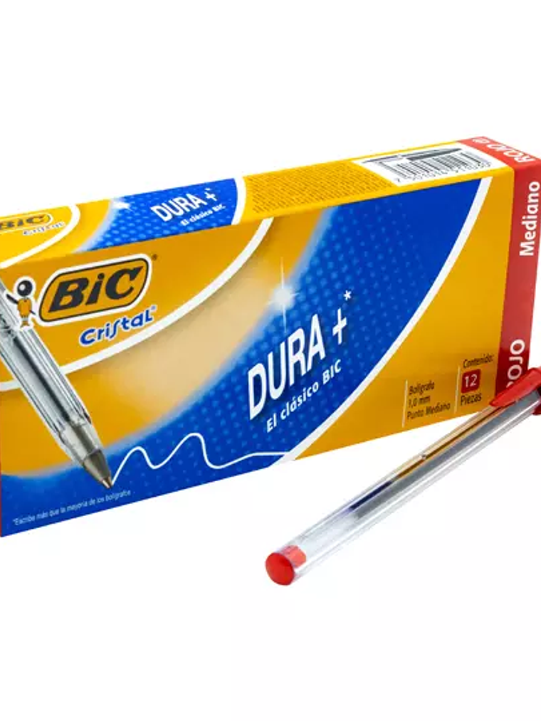 Bolígrafo BIC rojo punto mediano 1.0 mm 1