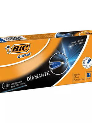 Bolígrafo BIC cristal diamante azul punt