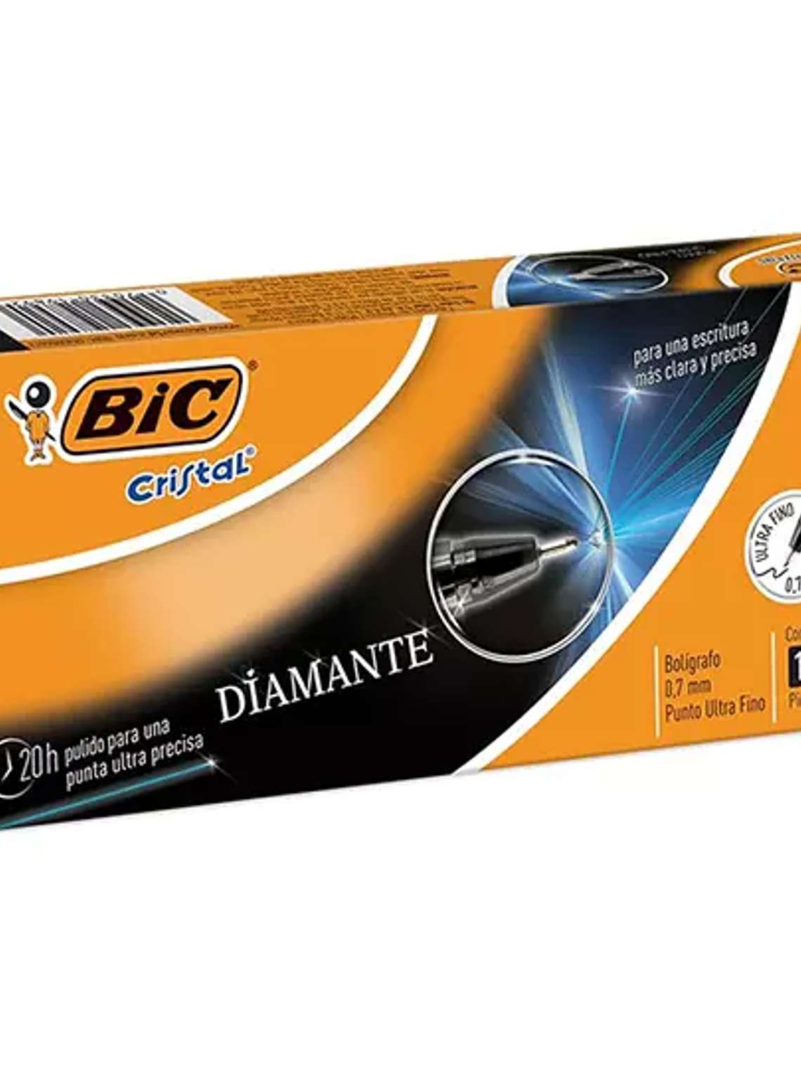 Bolígrafo BIC cristal diamante negro pun 1