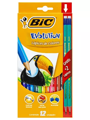 Colores BIC Evolution caja con 12 colore