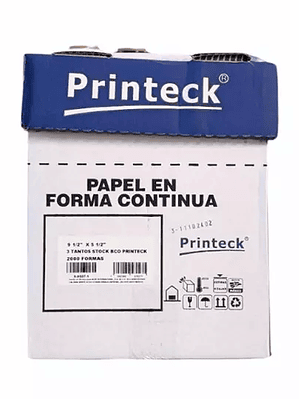 Caja de papel stock Printeck de 9.5