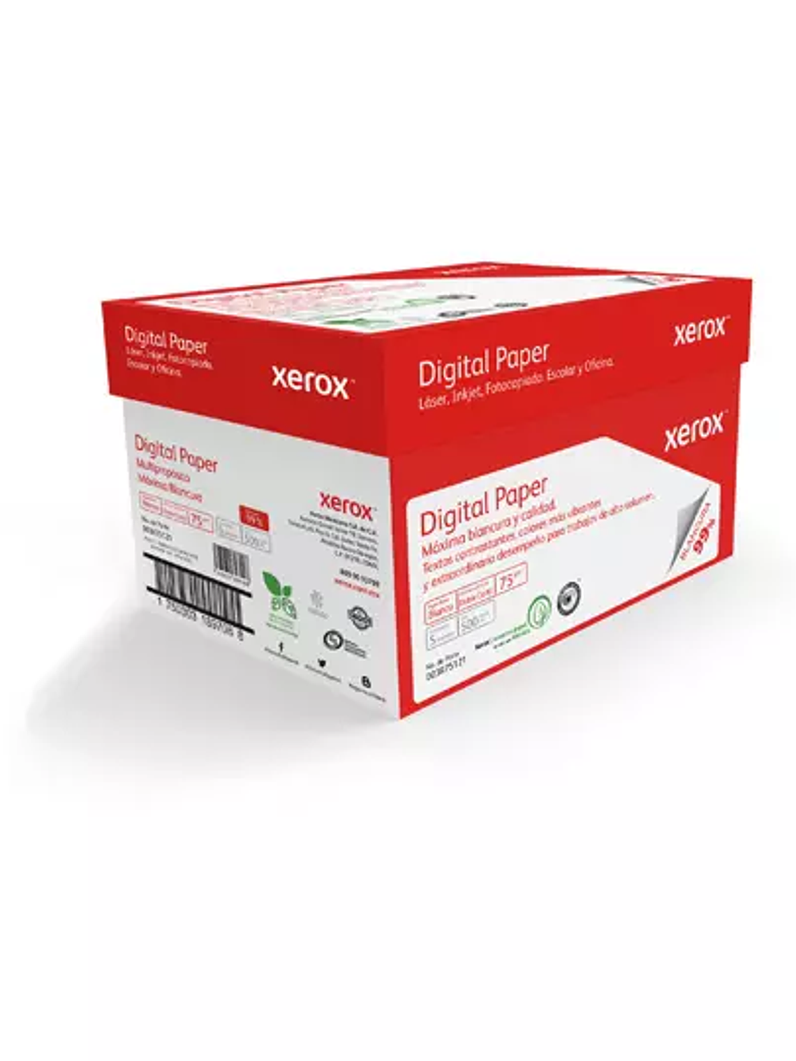Caja de papel bond Rojo Xerox tamaño dob 1