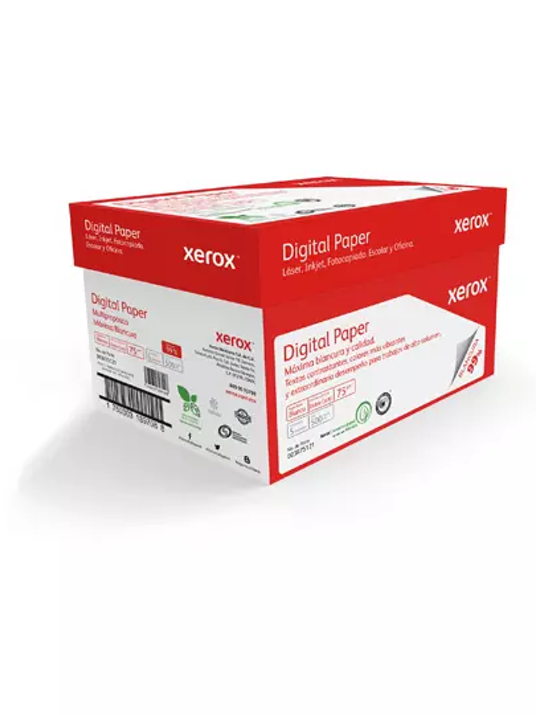 Caja de papel bond Rojo Xerox tamaño dob 1