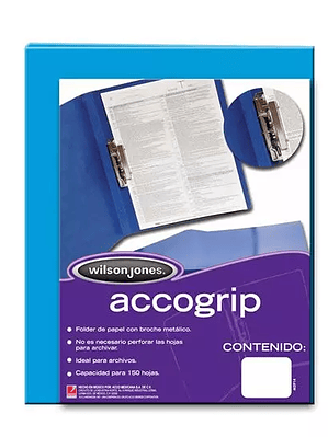 Folder accogrip carta ACCO color azul cl
