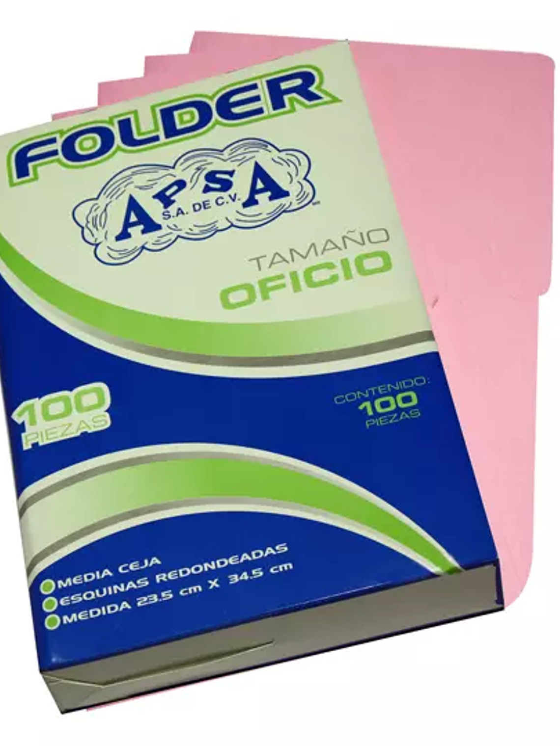 Folder rosa APSA tamaño oficio  , paquet 1