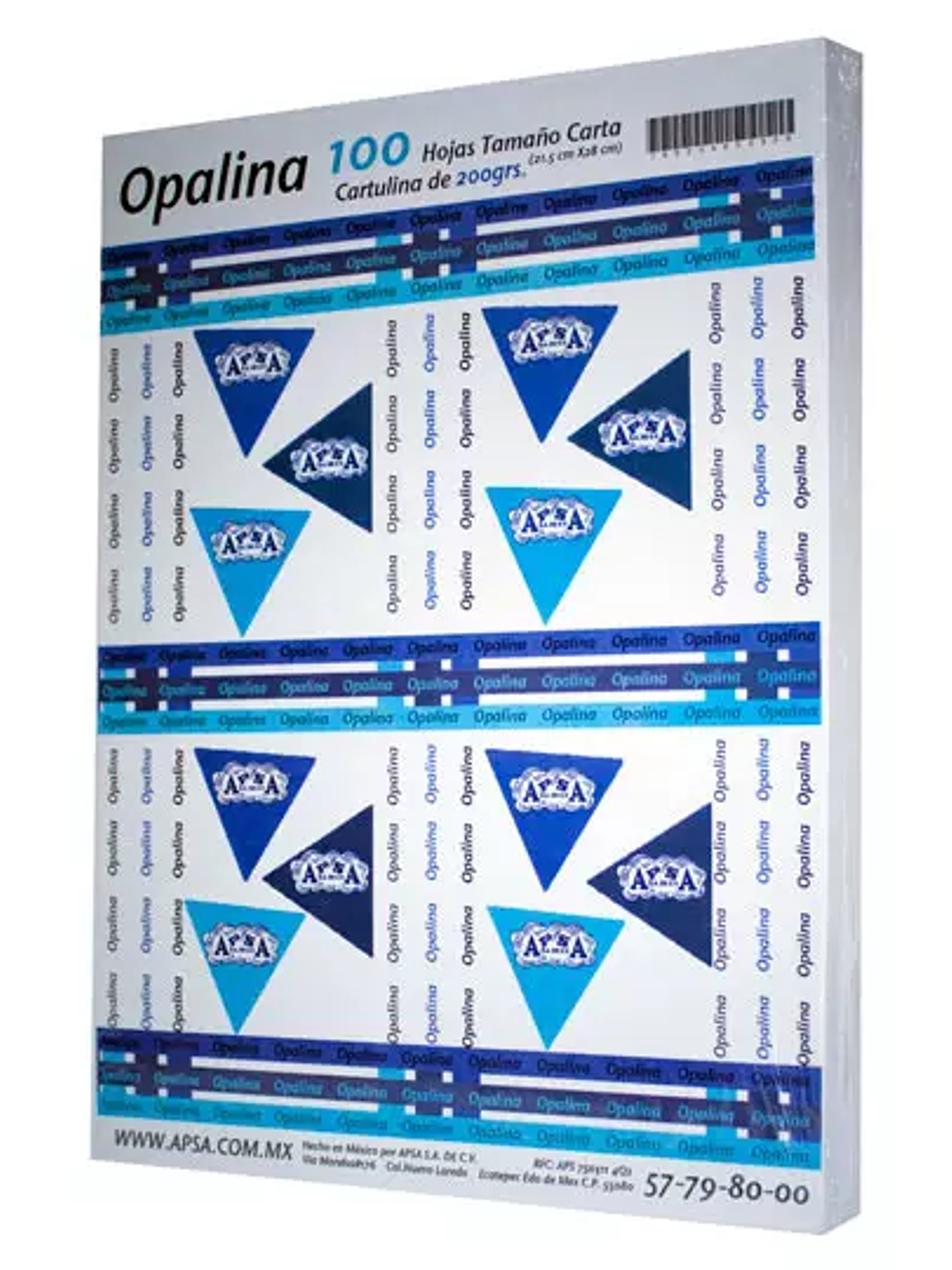 Papel opalina blanca 90% blancura APSA t 1