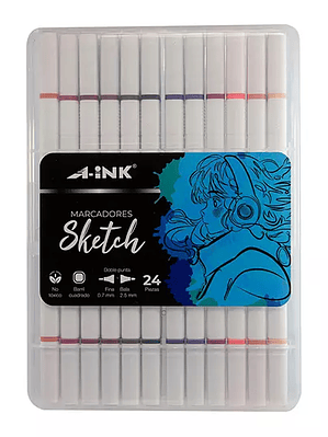Marcadores Sketch A-Ink doble punta estu