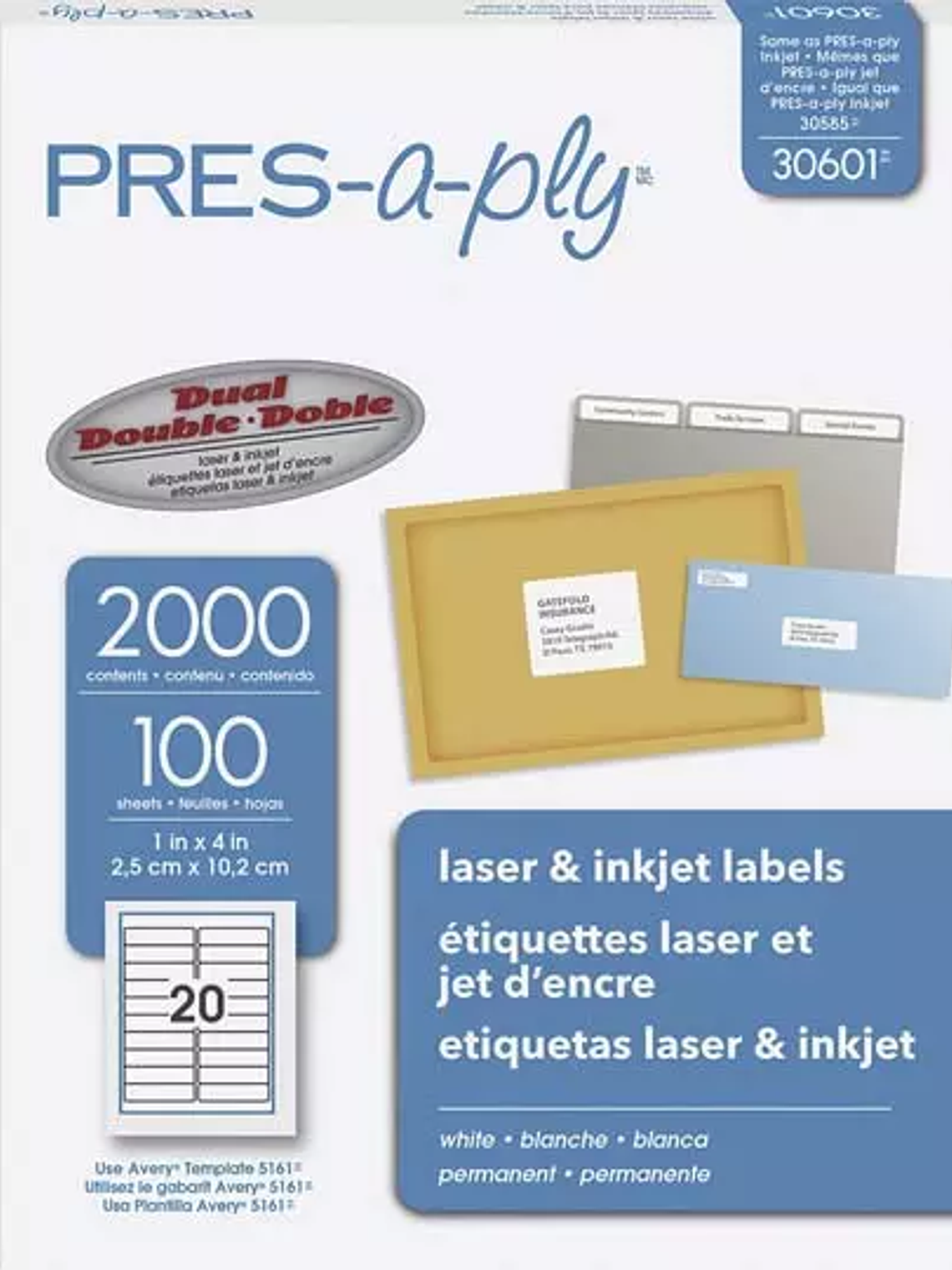 Etiqueta tecnología láser/inkjet AVERY c 1