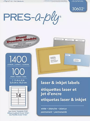 Etiqueta tecnología laser/inkjet AVERY c