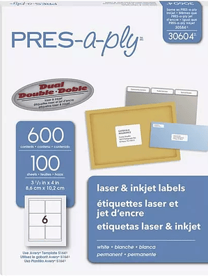 Etiqueta tecnología laser/inkjet AVERY c