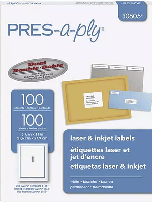 Etiqueta tecnología laser/inkjet AVERY c