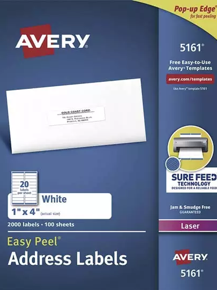 Etiqueta tecnología laser AVERY color bl 1