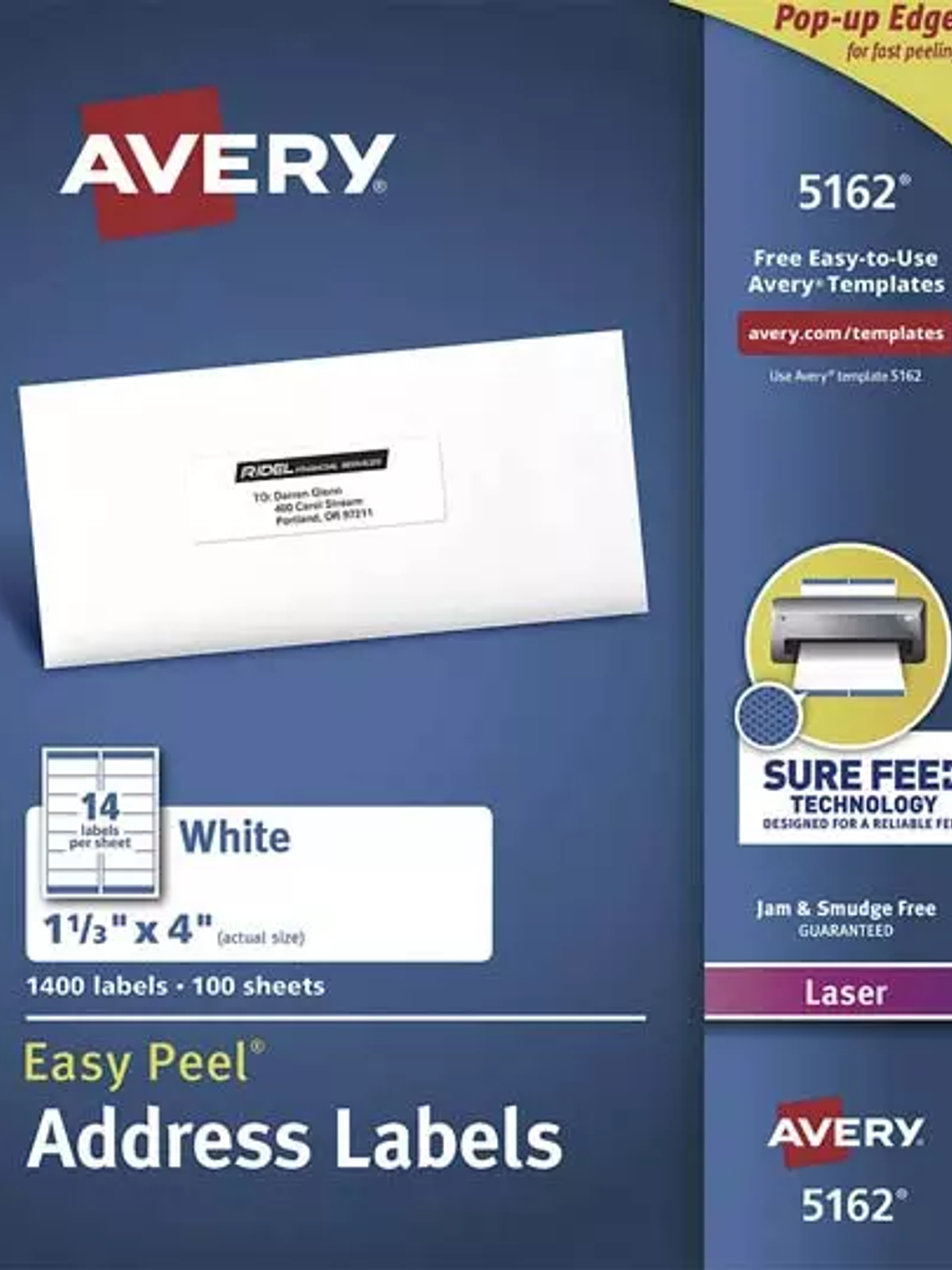 Etiqueta tecnología laser AVERY color bl 1