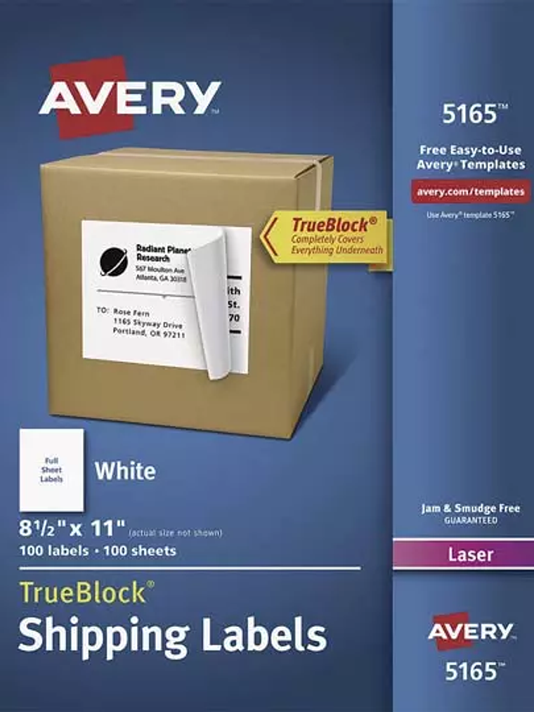 Etiqueta tecnología laser AVERY color bl 1