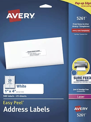 Etiqueta tecnología laser AVERY color bl