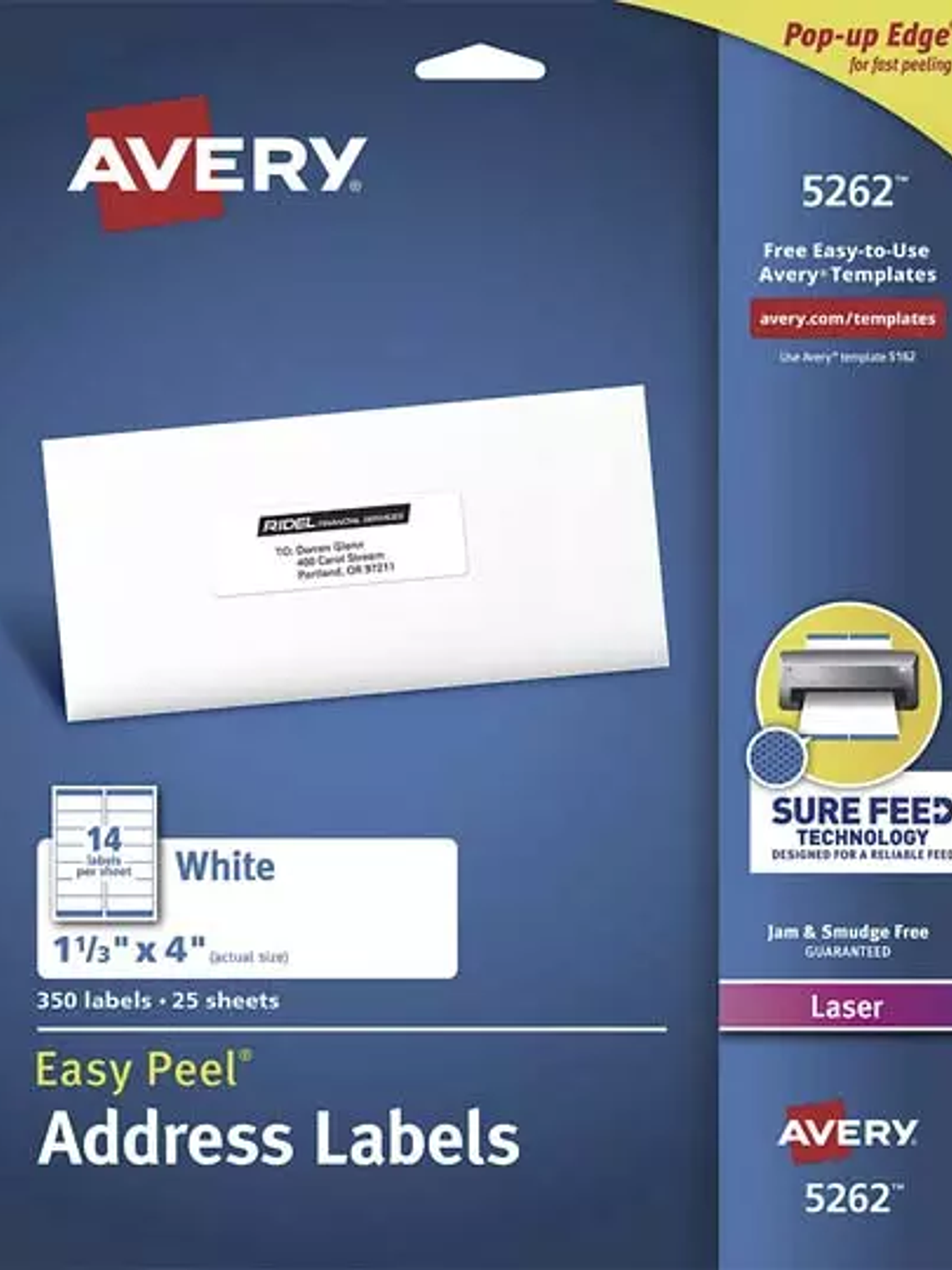 Etiqueta tecnología laser AVERY color bl 1