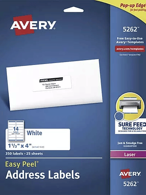 Etiqueta tecnología laser AVERY color bl