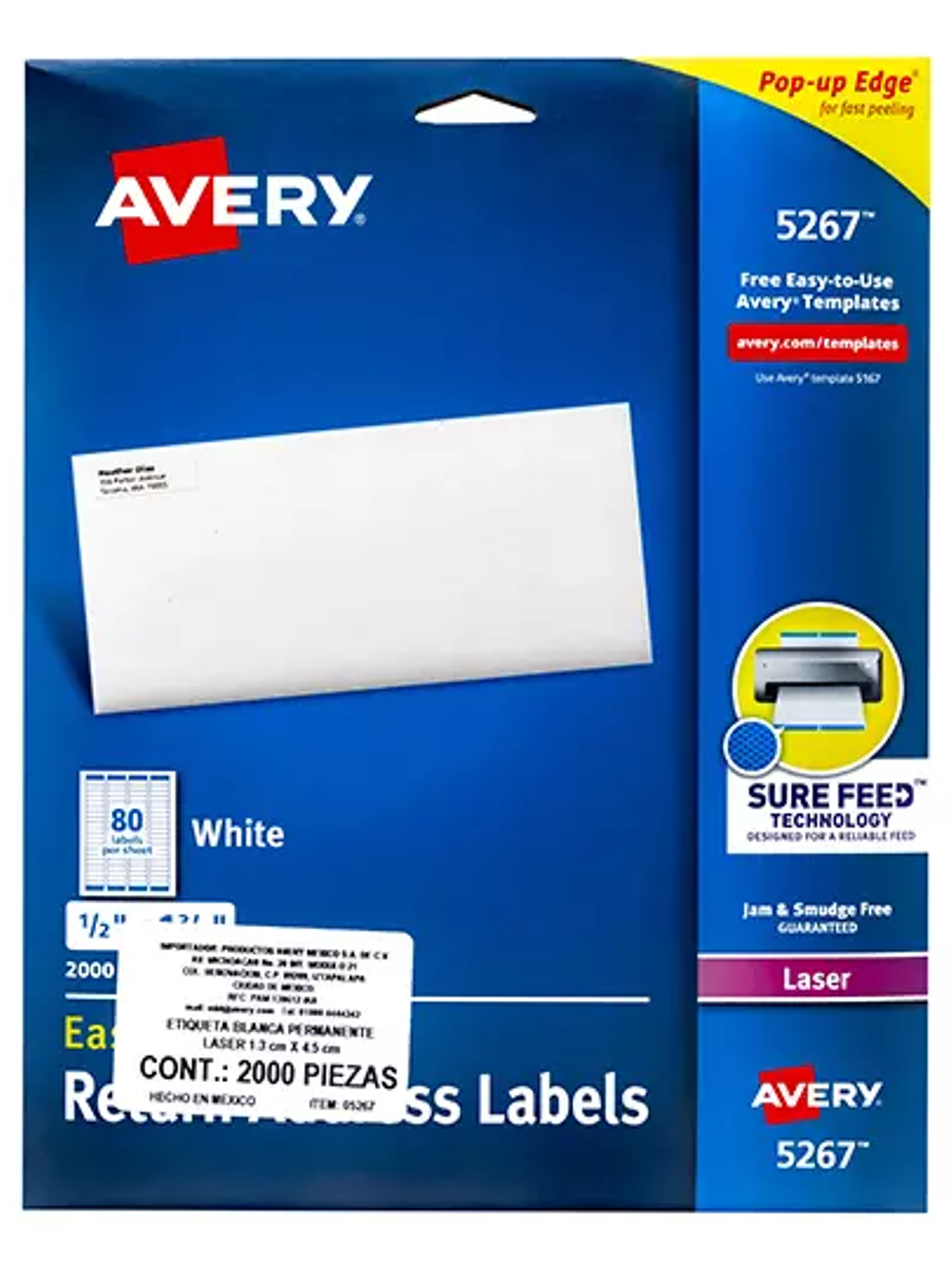 Etiqueta tecnología laser AVERY color bl 1