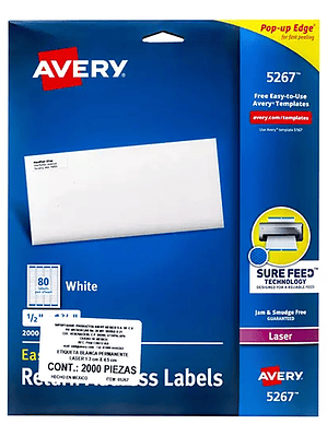 Etiqueta tecnología laser AVERY color bl