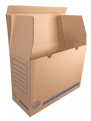 Caja tipo galletera GEO kraft archivo hi