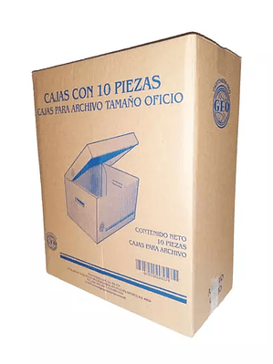 Caja de archivo GEO kraft oficio empaque