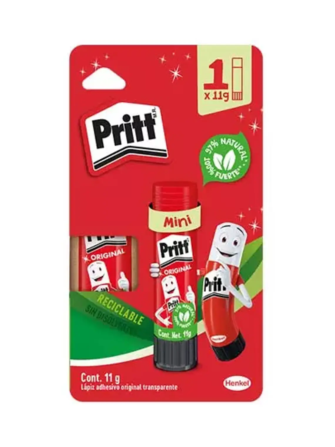 Lápiz adhesivo Pritt en barra de 11 grs 1