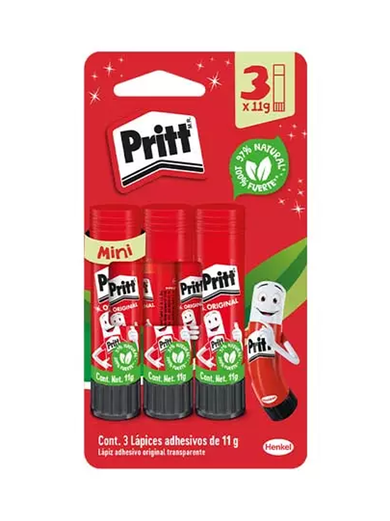 Lápiz adhesivo Pritt en barra de 11 grs 1
