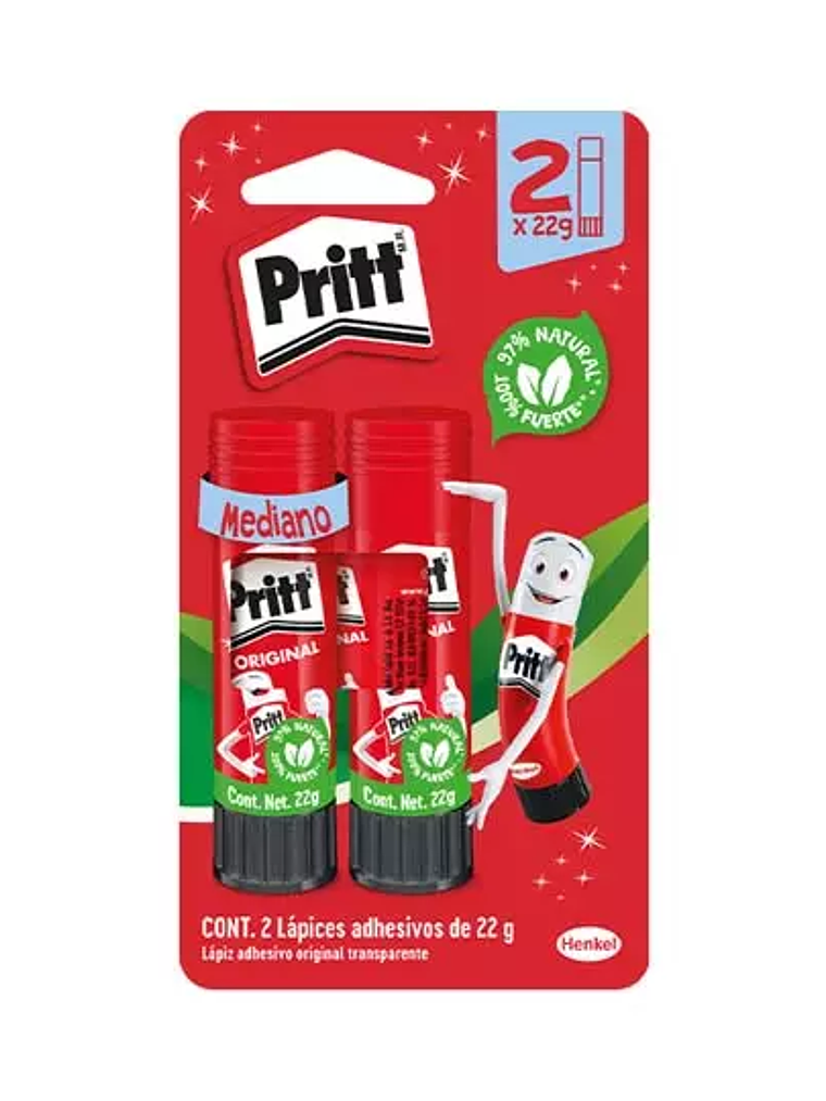 Lápiz adhesivo Pritt en barra de 22 grs 1