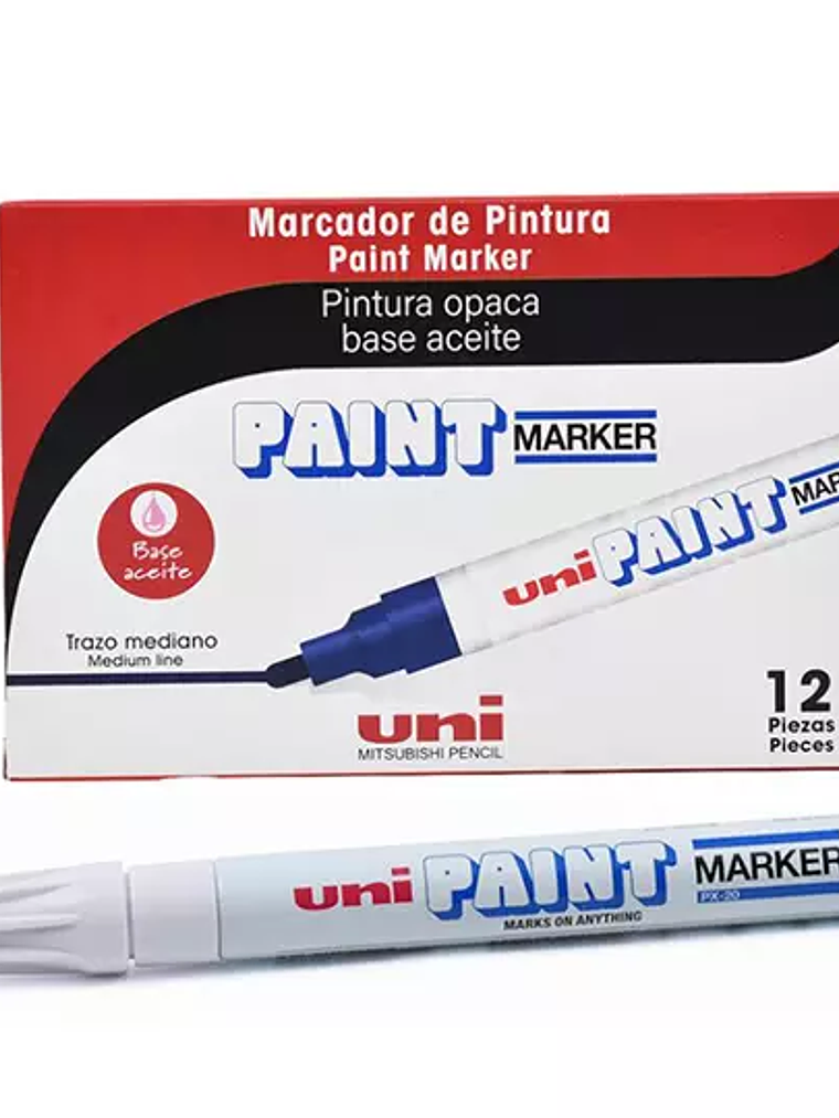 Marcador permanente UniPaint punta bala 1