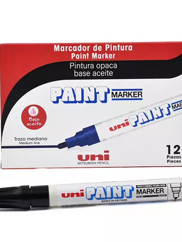 Marcador permanente UniPaint punta bala 1