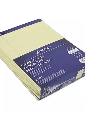 Block de hojas Ampad carta color amarill