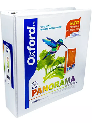 Carpeta panorámica Oxford carta blanca h