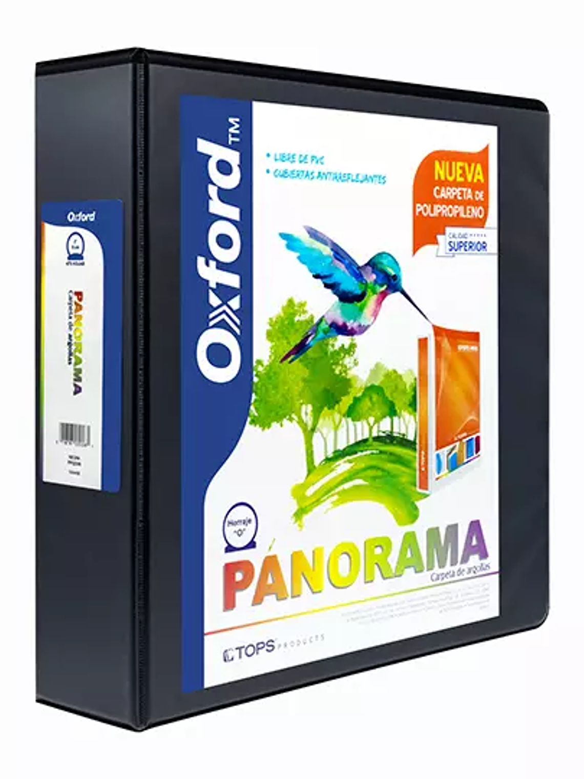 Carpeta panorámica Oxford carta negra he 1