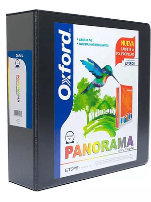 Carpeta panorámica Oxford carta negra he