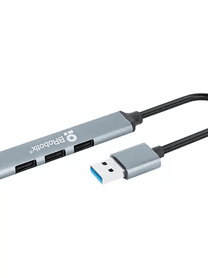 HUB USB V3.0 4 PUERTOS, PLATA.