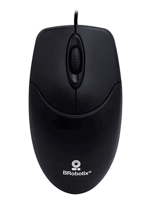 Mouse USB Brobotix alambrico negro k1