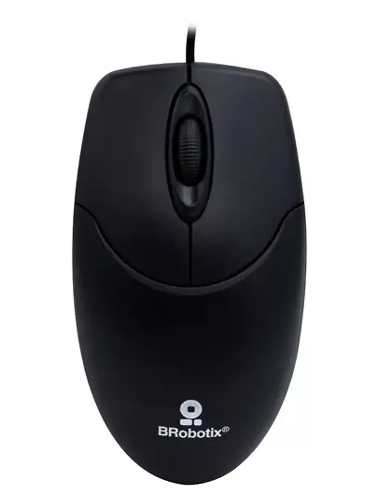 Mouse USB Brobotix alambrico negro k1 1