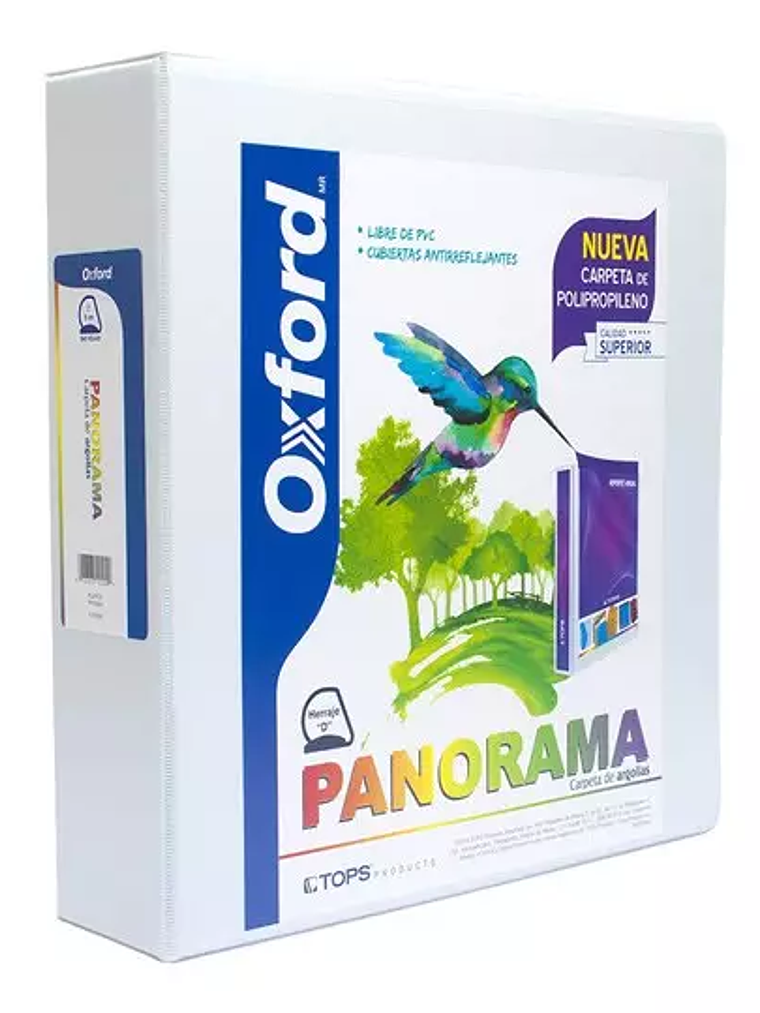 Carpeta panorámica Oxford carta blanca h 1