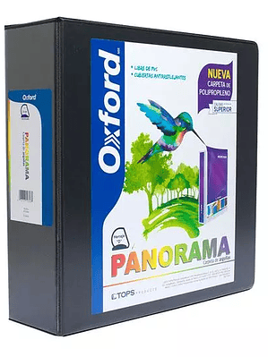 Carpeta panorámica Oxford carta negra he