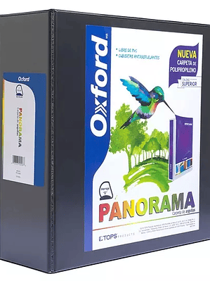 Carpeta panorámica Oxford carta negra he