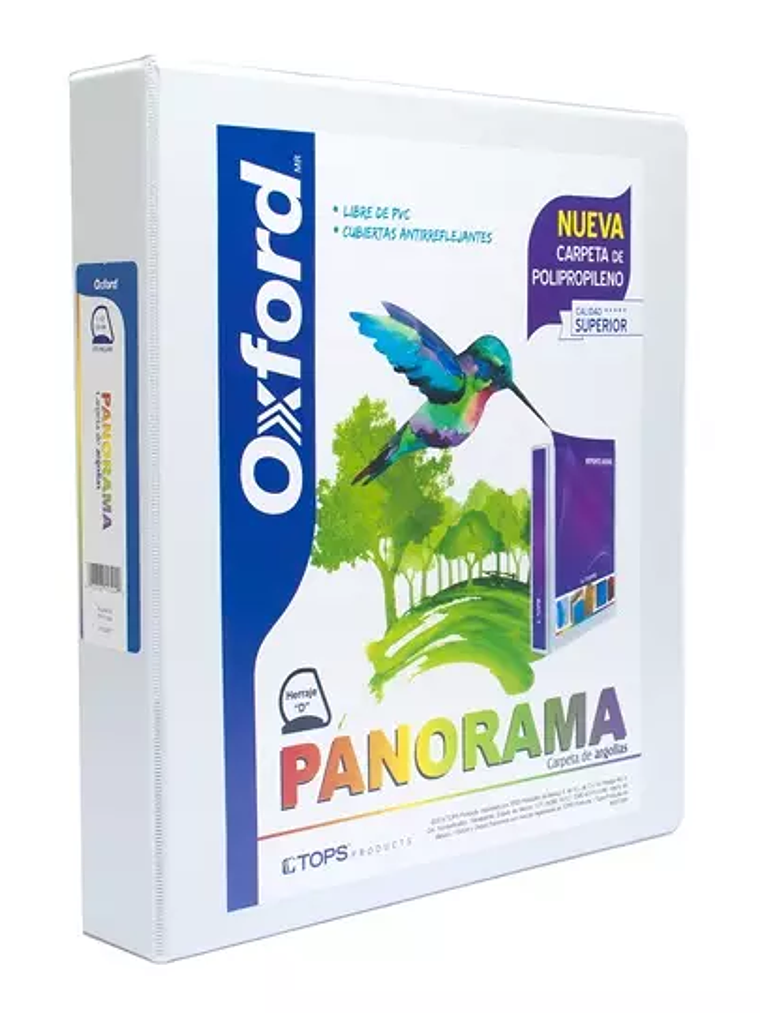 Carpeta panorámica Oxford carta blanca h 1