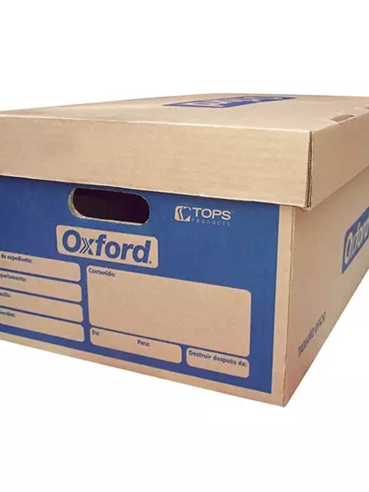 Caja para archivo Oxford Kraft carta tap 1